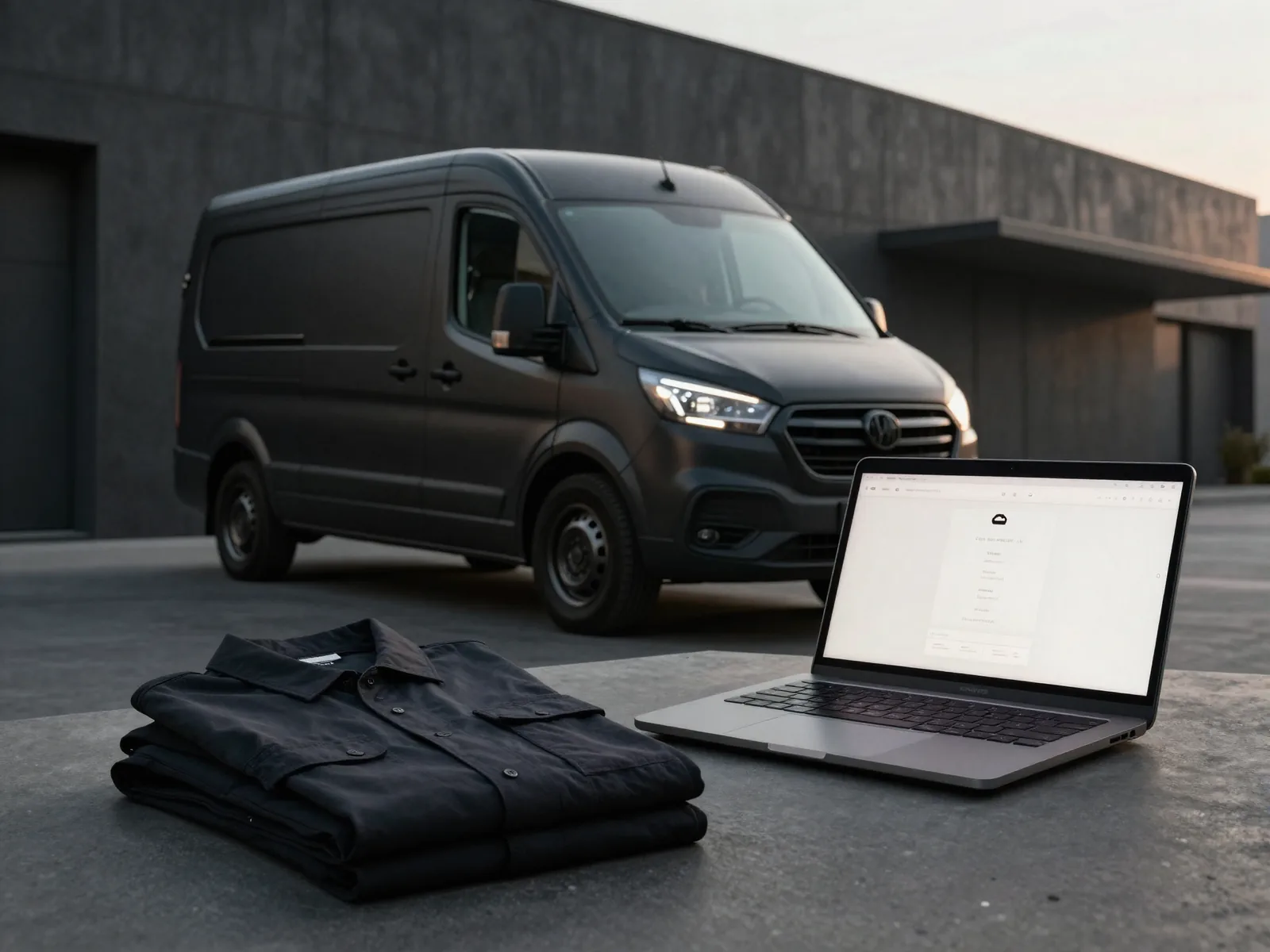 High end marketing: vehicle wraps, workwear and landing page